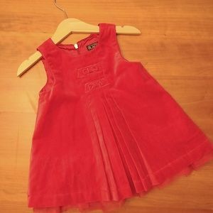 🎄 Children's Place cotton velvet jumper dress